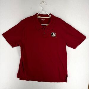 Florida State University Seminoles Cotton Red Short Sleeved Polo‎ Mens Size XL